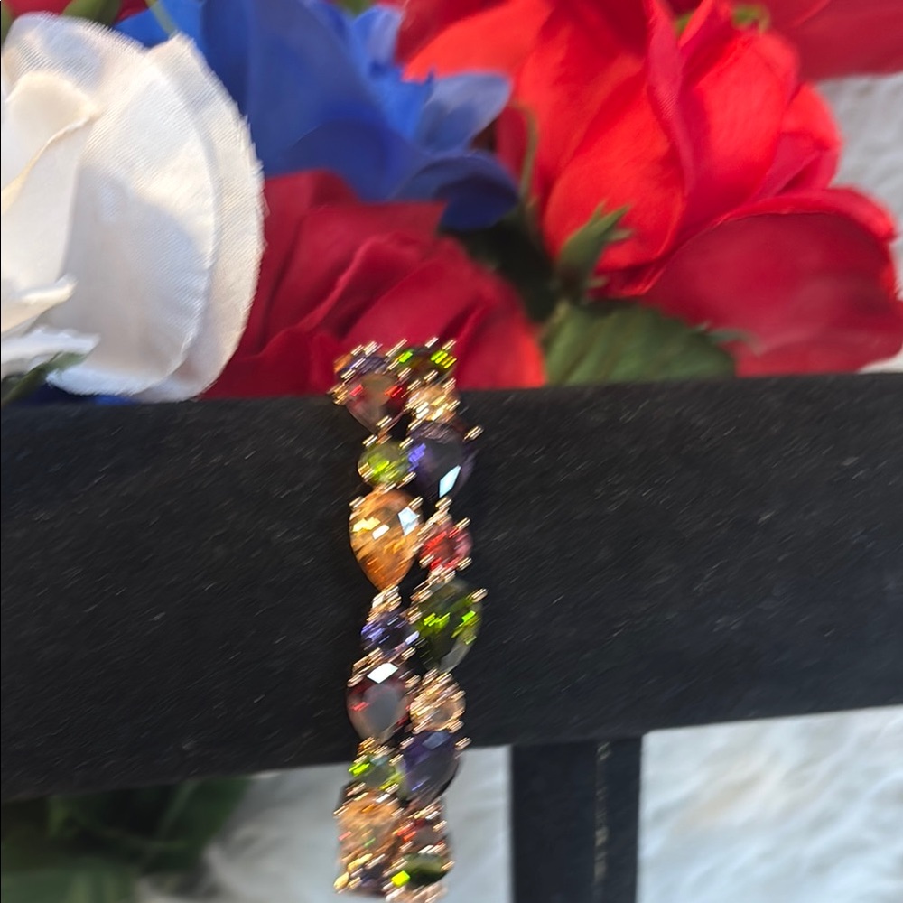 Elegant Multicolor Gemstone Bracelet